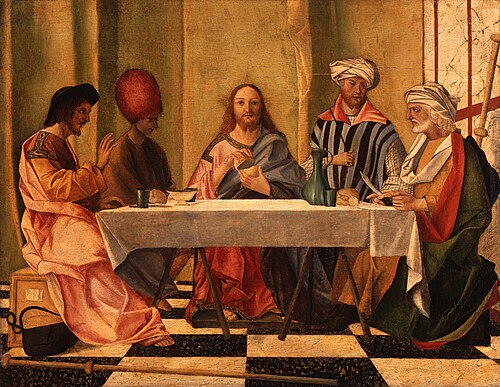 Christ in Emmaus, 1490, Benedetto Diana