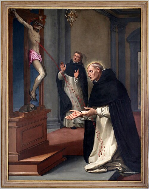 il beato giacomo da bevagna macchiato dal sangue del crocifisso, 1625, Benedetto Veli