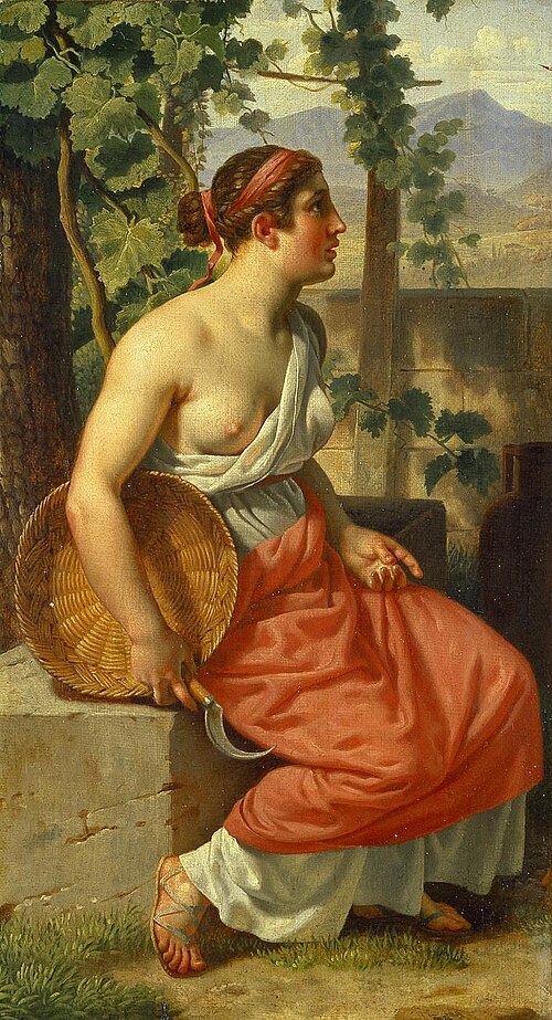 Harvester in Antique Garment with Her Sickle and Basket, 1814, Christoffer Wilhelm Eckersberg