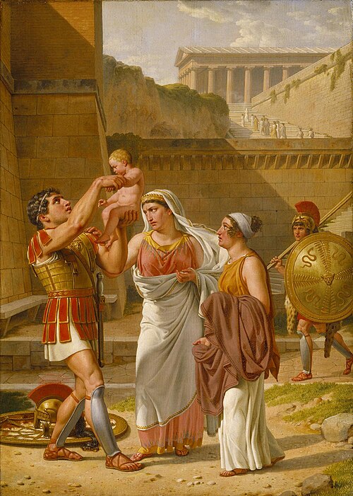 Hector Bidding Farewell to Andromache and Astyanax, 1814, Christoffer Wilhelm Eckersberg