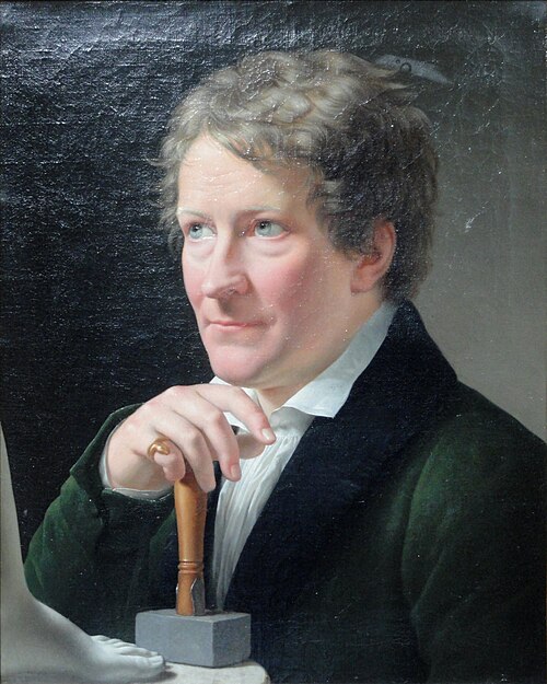 Porträt des Bertel Thorvaldsen, 1820, Christoffer Wilhelm Eckersberg