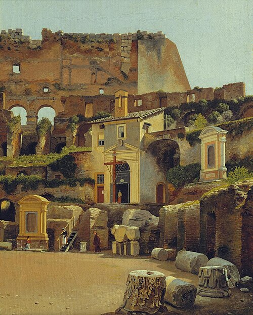 Interior of the Colosseum in Rome., 1813, Christoffer Wilhelm Eckersberg