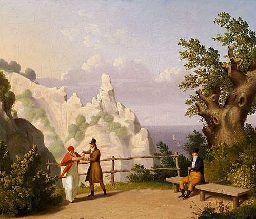 View of Møns Klint and the Sommerspiret, 1809, Christoffer Wilhelm Eckersberg