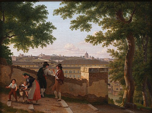 Prospect from Monte Aventino, 1824, Christoffer Wilhelm Eckersberg