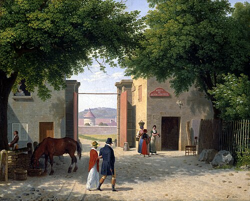 The Longchamp Gate in the Bois-de-Boulogne, 1812, Christoffer Wilhelm Eckersberg