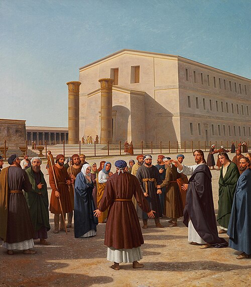 Jesus Being Tempted by the Pharisees., 1843, Christoffer Wilhelm Eckersberg