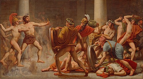 La vengeance d’Ulysse contre les prétendants de Pénélope., 1814, Christoffer Wilhelm Eckersberg