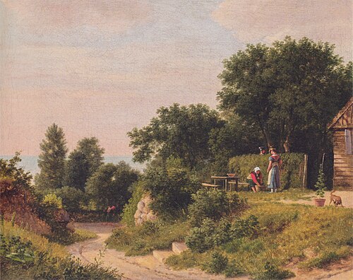 Parti ved landstedet Rolighed i Charlottenlund, 1825, Christoffer Wilhelm Eckersberg