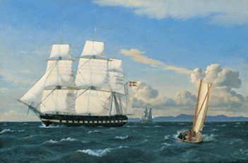 Frigate, 1845, Christoffer Wilhelm Eckersberg