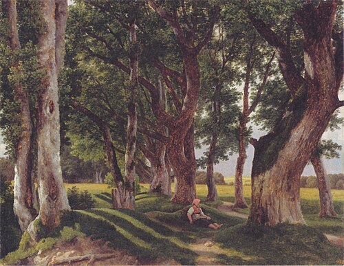 A group of trees in Dyrehaven, 1825, Christoffer Wilhelm Eckersberg