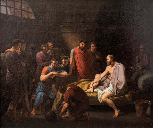 Socrates bidding his friends farewell., 1808, Christoffer Wilhelm Eckersberg