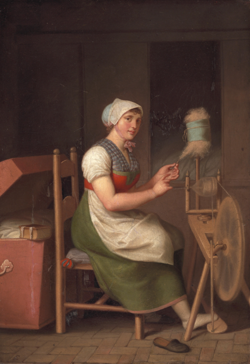 The diligent girl spins, 1807, Christoffer Wilhelm Eckersberg