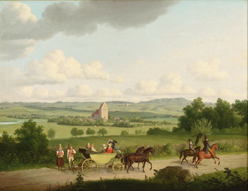 Borre Church, Møen, 1810, Christoffer Wilhelm Eckersberg