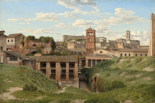 View of the Cloaca Maxima, Rome, 1814, Christoffer Wilhelm Eckersberg