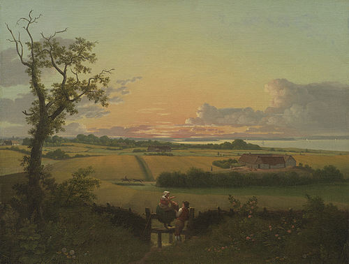 Landscape with a Stile. The Isle of Møn, 1810, Christoffer Wilhelm Eckersberg