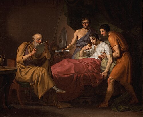Alexander den Store på sygelejet, 1806, Christoffer Wilhelm Eckersberg