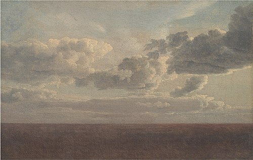 Study of Clouds over the Sea, 1826, Christoffer Wilhelm Eckersberg