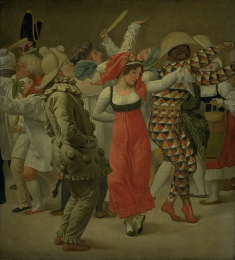 The Carnival in Rome. Fragment, 1828, Christoffer Wilhelm Eckersberg