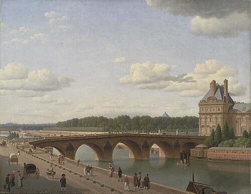 Pont Royal seen from Quai Voltaire, 1812, Christoffer Wilhelm Eckersberg