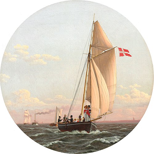 Sailing from Copenhagen to Charlottenlund, 1824, Christoffer Wilhelm Eckersberg