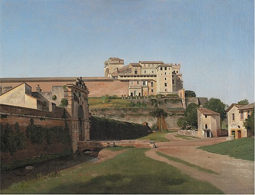 Porta Angelica and Part of the Vatican, 1813, Christoffer Wilhelm Eckersberg