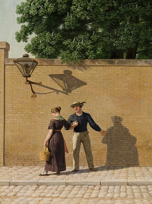A sailor taking leave of his girl, 1840, Christoffer Wilhelm Eckersberg