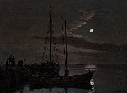 Moonlight picture, 1821, Christoffer Wilhelm Eckersberg