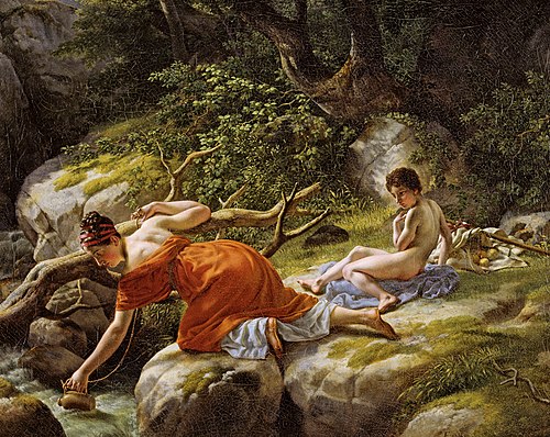 Hagar and Ishmael in the wilderness, 1812, Christoffer Wilhelm Eckersberg