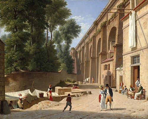 The Landscape under the aqueduct at Arcueil near Paris, 1812, Christoffer Wilhelm Eckersberg