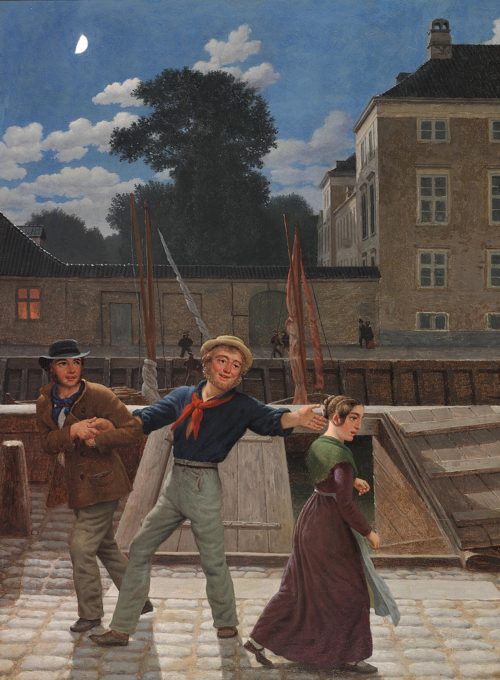 A happy encounter., 1840, Christoffer Wilhelm Eckersberg