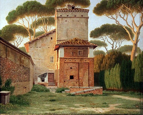 The Gatehouse in the Park of Villa Borghese, Rome, 1816, Christoffer Wilhelm Eckersberg