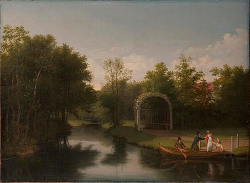 Arbour in the park of Sanderumgård manor, 1807, Christoffer Wilhelm Eckersberg