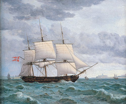 Naval Frigate Under Sail, , Christoffer Wilhelm Eckersberg
