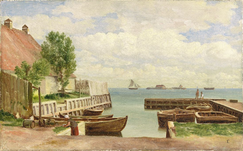 The harbour at Kastrup., 1827, Christoffer Wilhelm Eckersberg