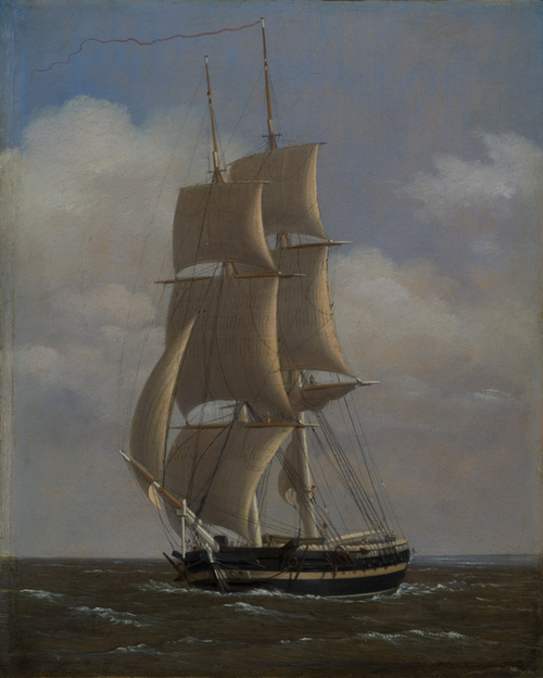 Danish Naval Brig, 1827, Christoffer Wilhelm Eckersberg