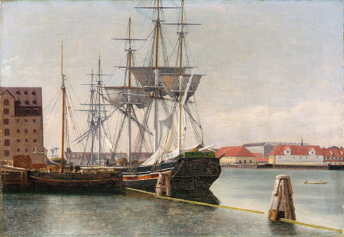View from Wilders Plads in Copenhagen. Oil Study., 1832, Christoffer Wilhelm Eckersberg