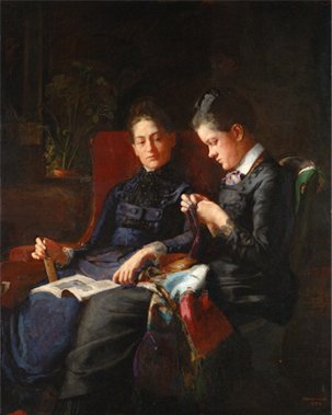 Portrait of Mary and Elizabeth Macdowell, 1879, Susan Macdowell Eakins