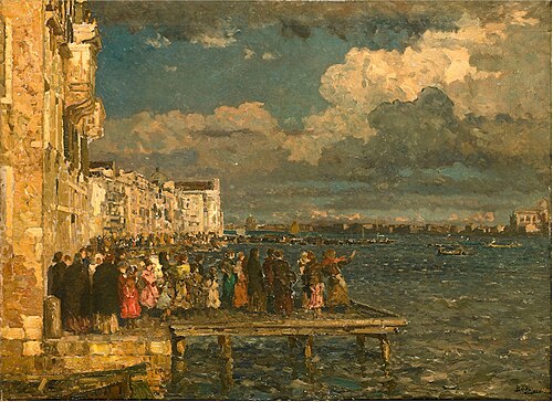 La preparazione alla festa del Redentore, 1910, Beppe Ciardi