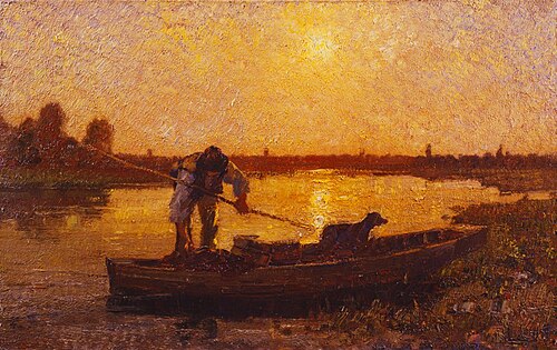 Evening on the River Sile (Treviso), 1925, Beppe Ciardi