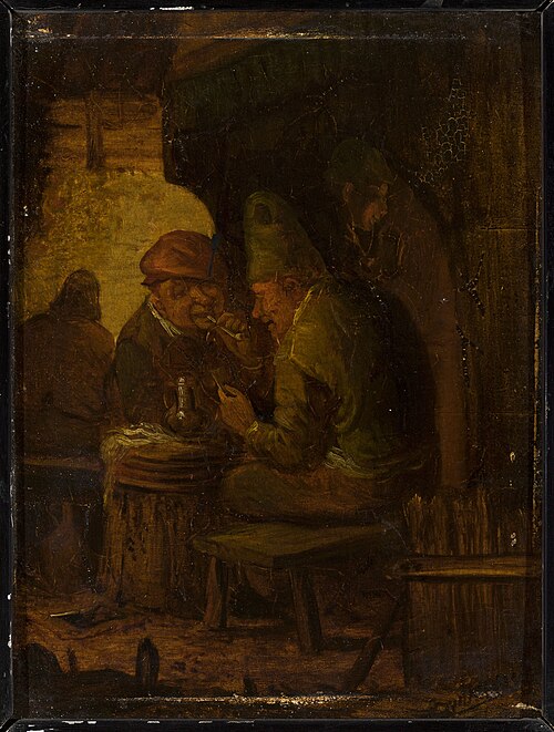 Smokers in a tavern, , Adriaen Brouwer