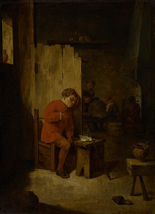 Schlafender Bauer, 1640, Adriaen Brouwer