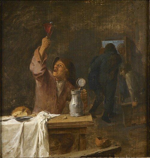 Drinking farmer, 1634, Adriaen Brouwer
