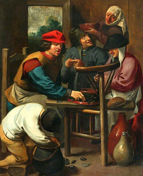 Peasants Eating Mussels, , Adriaen Brouwer