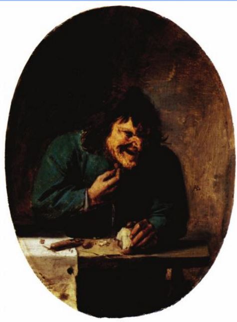 A peasant at a table, 1631, Adriaen Brouwer
