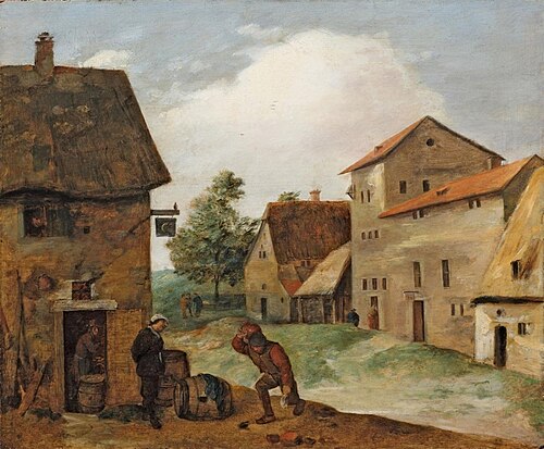 Two peasants at a tavern, 1629, Adriaen Brouwer