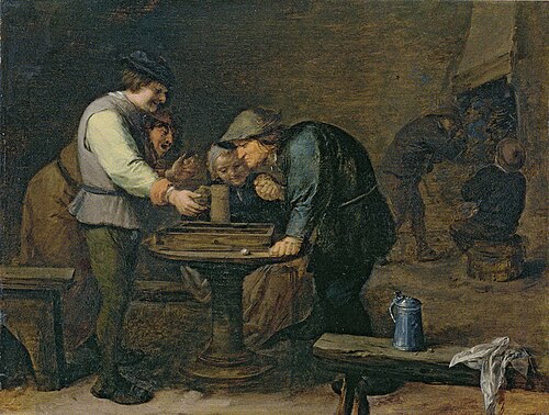 Peasants Playing Tric Trac, 1635, Adriaen Brouwer