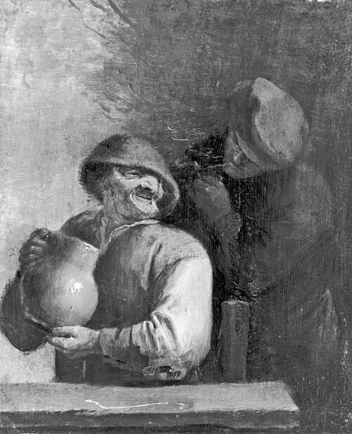Adriaen Brouwer - Two Peasants in an Inn, 1630, Adriaen Brouwer