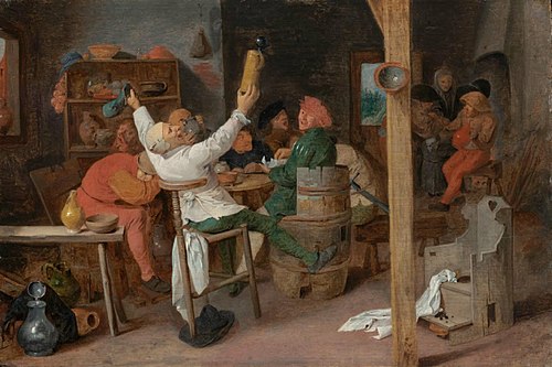 Peasants Carousing in a Tavern, 1630, Adriaen Brouwer