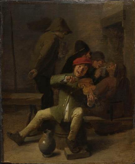 Musiciens du village (Allégorie de l'Ouïe), 1630, Adriaen Brouwer