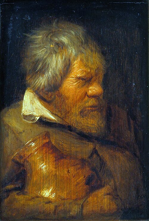 Old man with a beard, 1625, Adriaen Brouwer